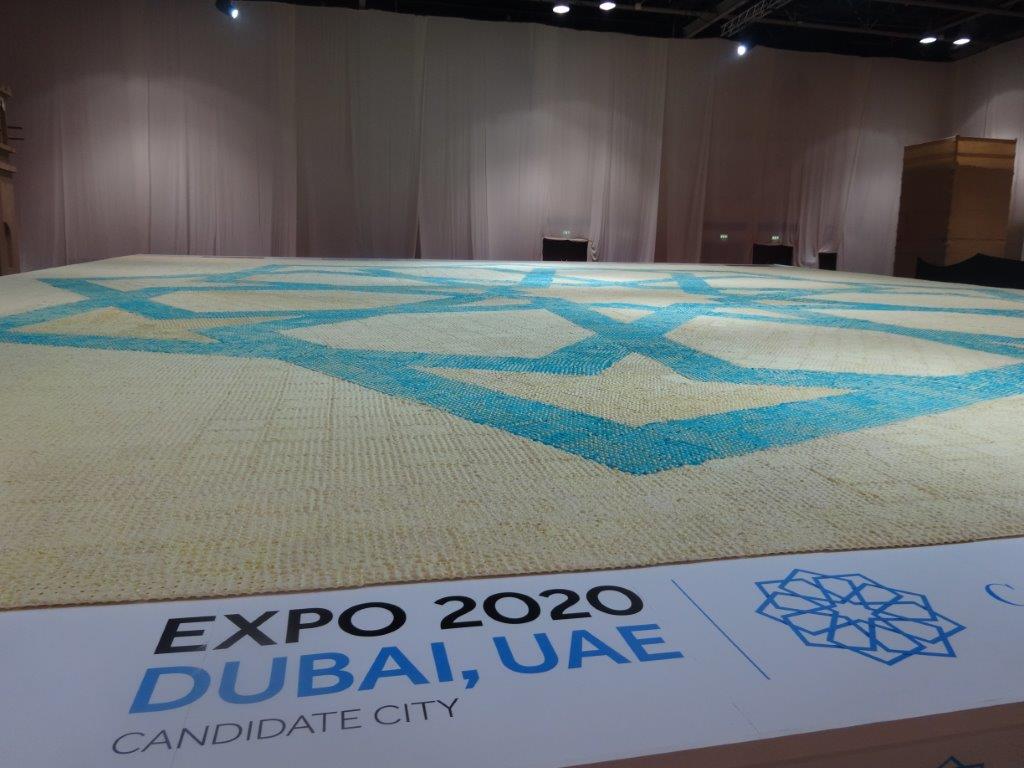 The Dubai Expo 2020 logo is turned into the world’s largest truffle mosaic