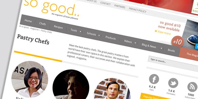A new website to better respond to the needs of the professional pastry chef