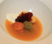 Ricard Martínez . Apricot, cucumber and yoghurt.