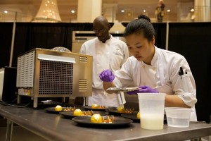 Angela Kim, winner of the Signature Plated Dessert.