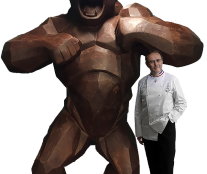 The four-metre tall chocolate King-Kong