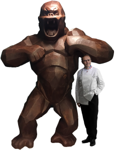 The four-metre tall chocolate King-Kong