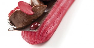 Chocolate and raspberry éclair by Antony Prunet