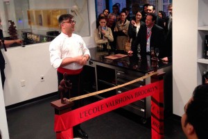 Bau during ribbon cutting École Brooklyn