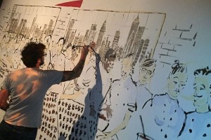 Live painting during Grand Opening