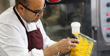 Bachour making chocolate bonbons