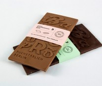 Typographic bars of chocolate