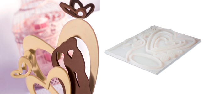New moulds for showpieces and cake toppers: small chocolate sceneries