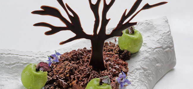 Under the tree plated dessert by Eric Ortuño