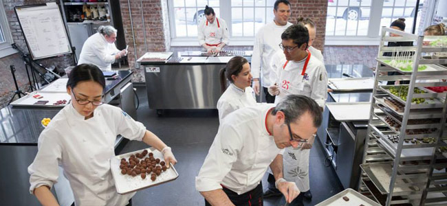 Bachour, Mampel, Reid and Fusto in the 2017 school calendar for Valrhona Brooklyn