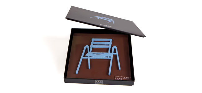 The “Chaise de SAB”  in chocolate in the Maison LAC