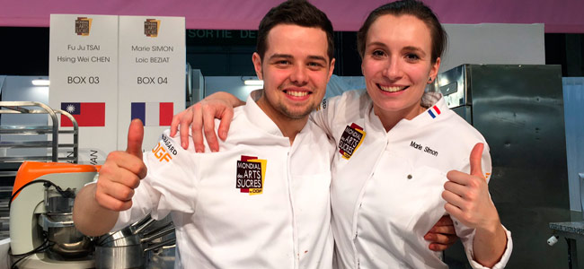 Luc Beziat and Marie Simon. French team at Mondial des Arts Sucrés 2018