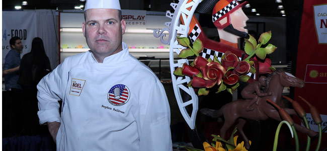 Stephen Sullivan and his winning horse in the US Pastry Competition 2018