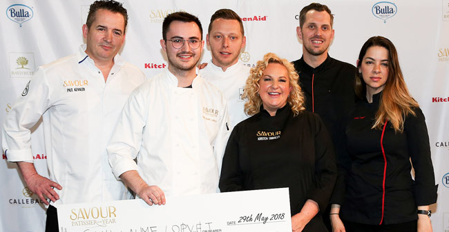 Guillaume Lopvet witj jury Savour Patissier of the Year
