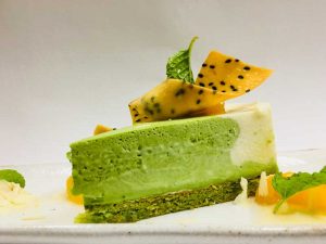 Pandan and Matcha Mousse Cake