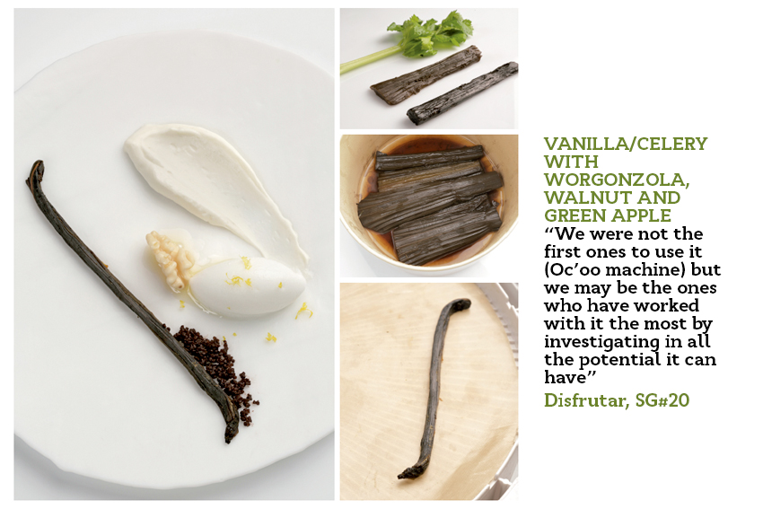 Celery transformed into vanilla pod