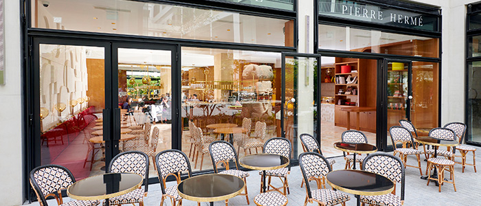 A typical Parisian café, Pierre Hermé’s latest establishment