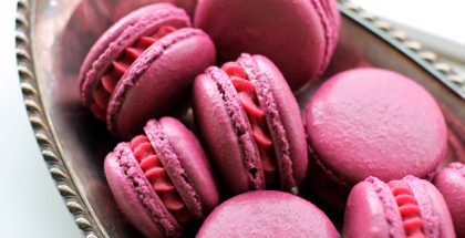 Cassis “Black Currant” Macaron for The Purfect Puree
