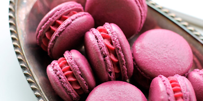 “Cassis” Black Currant macaron by Tanya Emerick