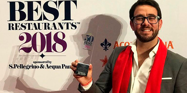 The Spanish chef Jesus Escalera wins Latin America’s Best Pastry Chef Award 2018