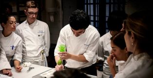 During class at Hofmann pastry school
