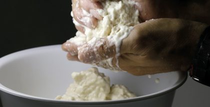 Jose Romero working dough