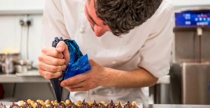 William Curley preparing bonbons