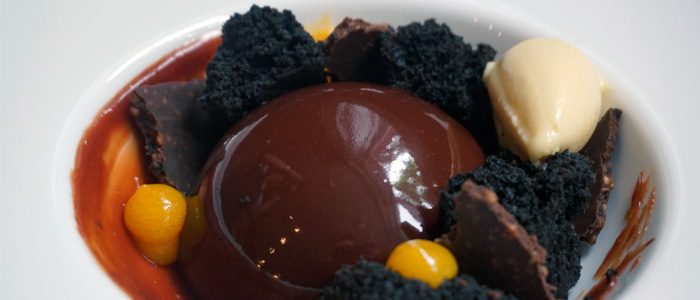 Black sesame, passion fruit and Maya Mountain chocolate by Lisa Vega