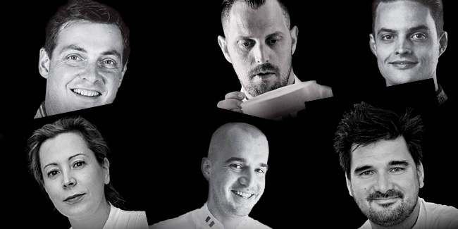 The six chefs that will participate in hangar 78