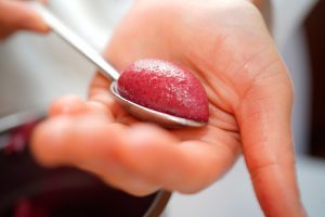 Grape-Huckleberry sorbet