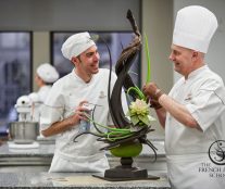 Jacquy Pfeiffer working on a chocolate sculpture