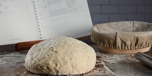 Modernist bread dough before baking