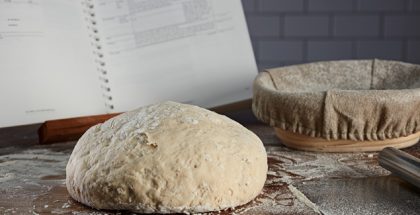 Modernist bread dough before baking