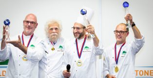 Gabriel Pallaison and the winners of the first Panettone World Cup