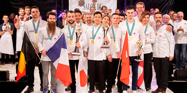 Dorian Zonca wins the 1st Trophée International of the Pâtisserie Française