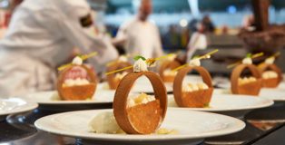 Platted desserts during the euro cup