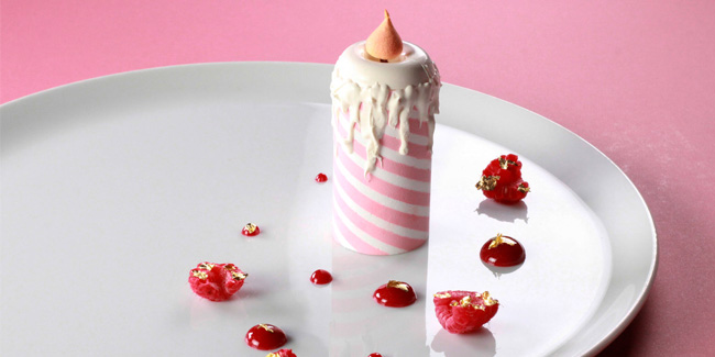 Senteur, the lychee, rose and raspberry plated dessert by Lim Chin Kheng