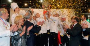 China on the podium after winnig the Coupe du Monde de la Boulangerie