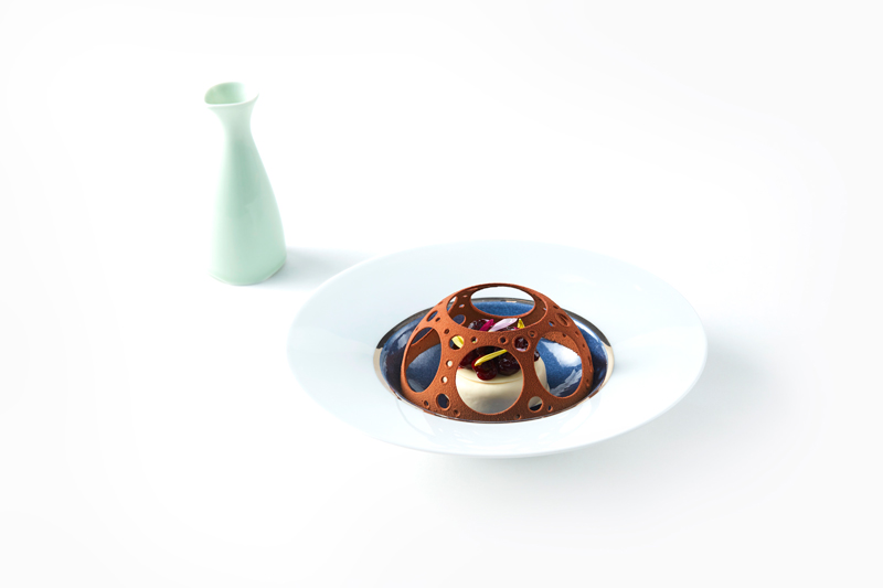 Jacopo Bruni's platted dessert