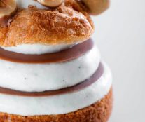 Vanilla, caramel and hazelnut choux gourmand by David Briand