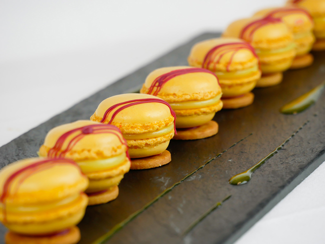 Yellow macarons by Michael Perrichon