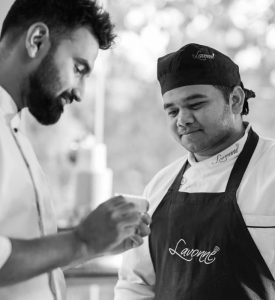 Vinesh Johny teaching with one of his students at Lavonne Academy