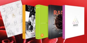 Alphabet, Radix, Chocolate, Prisma and Four in One books for chefs