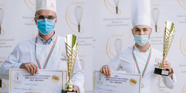 Double tie and Italian stamp in the FIPGC panettone competition