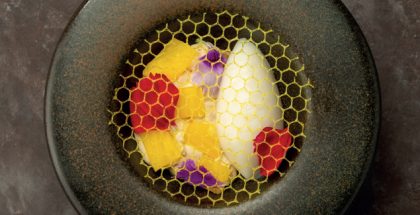 Rosemary, pineapple, soy sauce, chestnut honey, pine nut by Alexei Grebenshchikov