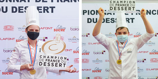 Morgane Raimbaud and Zachary Lebel shine at The Championnat de France du Dessert 2020
