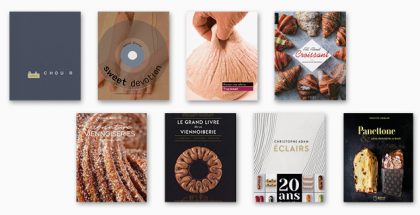 eight books about pastries and baked pastry doughs