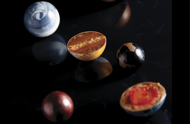 Earth inspired bonbons  by Bart de Gans and Maurits van der Vooren