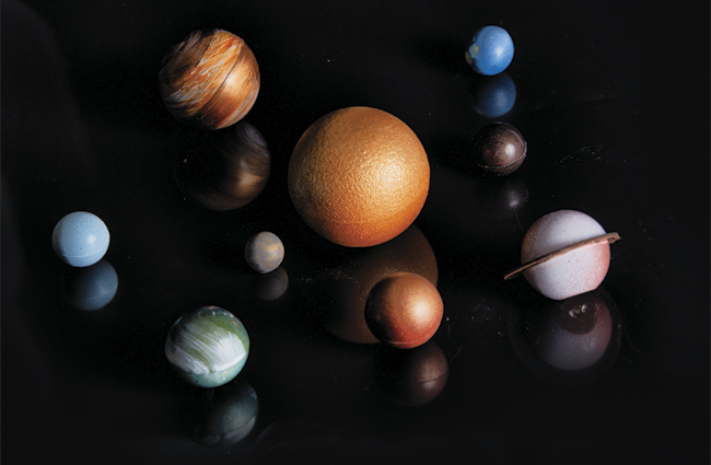 Jupiter inspired bonbons  by Bart de Gans and Maurits van der Vooren