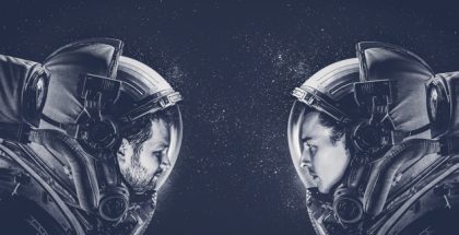 Bart de Gans and Murits van der Vooren as astronauts
